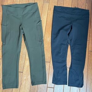 Bundle of Lululemon crop leggings size 6